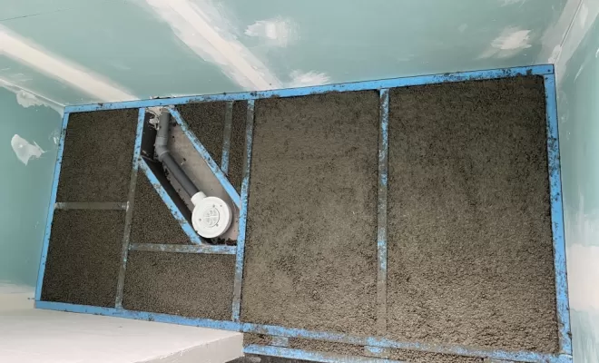 Pose d’un receveur sur plancher bois à Plouha , Plouha, LCS Le Corre Chauffage Sanitaire