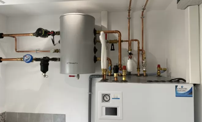 Remplacement d’une chaudière fioul par une pompe à chaleur Mitsubishi à Plouezec , Plouha, LCS Le Corre Chauffage Sanitaire