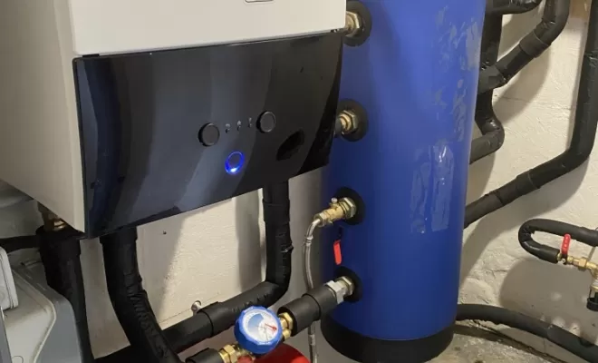 Pose une pompe à chaleur Daikin Alterma 12kw en haute température à Plerin , Plouha, LCS Le Corre Chauffage Sanitaire